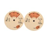 minkissy 2pcs Wooden Melody Tool Circle of Fifths Wheel Professional Piano Accessory for Musicians High Reliability Easy Operation and Fine Craftsmanship Brown Color