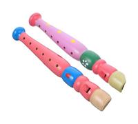 minkissy 2Pcs Wooden Orff Flute for Childrens Musical Instrument Educational Clarinet Style Flute for Early Music Training and Play