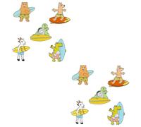 minkissy 2sets 5pcs Cartoon Animal Brooch Pins Adorable Enamel Lapel Pins for Women Cute Accessories for Parties Jackets Bags and Hats Present 5pcs*2