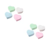 minkissy 2sets Dual Use Facial Sponge Puff Natural Cleaning Sponge Heart Shape Makeup Skin Care 4pcs*2