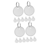 minkissy 2sets Key Label Tags with Split Rings Durable Key Rings for Identifying Pet Tags and More Fast Ink Absorption Use 50pcs*2