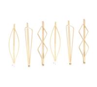 minkissy 2sets Metal Hair Pins Gold Pearl Geometric Hairpin Clip Simple and Stylish Perfect Hair Accessories for Women 3pcs*2
