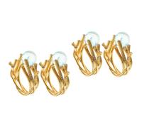 minkissy 2sets Vintage Crystal Ball Finger Rings for Women Stylish Engagement Beach Rings Dainty Fashion Accessories to Elevate Your Look Match Any Outfit 2pcs*2