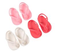 minkissy 3 Pairs of Girls Doll Sandals Mini Simulation Sandals Accessory for Toddlers Wear-Resistant Tiny Shoes for Dolls DIY Craft and Dress-Up