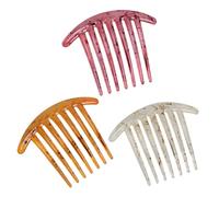 minkissy 3 Pcs Fashion Resin Hair Combs Detangling Styling Tools for Women Curved Handle Lightweight Insert Bangs Combs for Easy Hair Decoration and Convenient Use