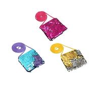 minkissy 3 Pcs Sequins Coin Purse Small Square Wallet for Glitter Sparkling Pouch for Coins Jewelry Cards and Candy Cute DIY Handbag for Boys Random Colors Random Color