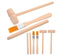 minkissy 3 sets Dinosaur Digging Tools Kit Wooden Hammer Brush Archaeology Excavation for Gemstone Digging Educational Hands Play