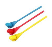 minkissy 3 Sets Wooden Egg Spoon Balancing Game for Sensory Training for Balance and Coordination Fun Relay Race Game Random Colors Random Color