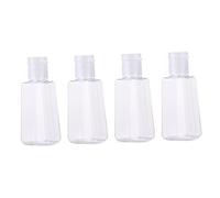 minkissy 30ml Refillable Hand Bottle Set with Covers 2 Black 2 White Keychain Holders Portable Soap and Lotion Bottles for Travel