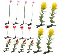minkissy 30pcs Bean Sprout Hair Clips Set Fun Plant Hairpins Mini Green Beans Mushrooms and Lemon Tree Designs Cute Accessories for Women and Girls for Everyday Wear and Parties