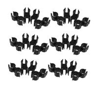 minkissy 30pcs Double Pipe Clamp Pole Clip Holder for Dustpan and Broom Connector Plastic Double Tube Clamps for Secure Broom Head Attachment in Home Office and Commercial Cleaning