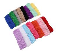 minkissy 30pcs Elastic Crochet Headband for Soft Polyester Retro Vintage Knit Hairband with Handcrafted Detailing Comfortable Stretch for Special Occasions and Dress