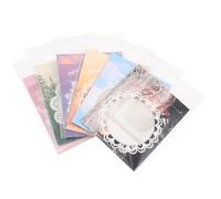 minkissy 30pcs Lace Design Stickers for Scrapbooking DIY Craft, Pet Paper Handbook Decorative Labels with Vintage Embellishment, 6pcs Assorted Planner Sticker Sets for Journaling