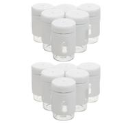 minkissy 30pcs Mini Glass Vials with Leakproof Plastic Stoppers and Outer Covers, 5ml 0.2oz Precision Capacity Bottles for Beauty Essentials and Laboratory Workflow