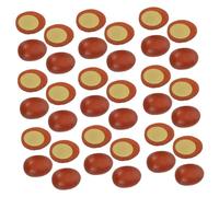 minkissy 30PCS Miniature Boiled Egg Halves Realistic Fake Food for Compact Dollhouse Kitchen Decorations Creative DIY Crafting Accessories for Educational Pretend Play