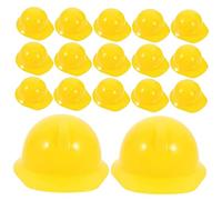 minkissy 30pcs Miniature Construction Hats Yellow Plastic Mini Safety Helmets for Dolls Pets Party Decoration DIY Accessories Protective Helmets for Miniatures