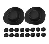 minkissy 30pcs Miniature Cowboy Hats Tiny Cowgirl Hats for DIY Crafts Dollhouse Decoration Party Accessories Realistic Design Lightweight Plastic for Creative Play and Imaginative Projects