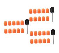 minkissy 30pcs Nail Drill Set French Manicure Tool Sanding Cap Nail Art Polishing Cap for Home Use