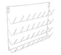 minkissy 32-Spool Thread Organizer Holder Wall Mounted Iron Spool Holder Organizer Rack with Convenient Hook Design for Crafting and Sewing Rooms Large Capacity White