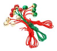 minkissy 36pcs Christmas Bell Necklace Creative Bell Pendant for Boys and Girls Party Home Decoration Xmas Scene Adornment Red and Gold Christmas Ornaments