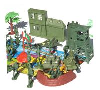 minkissy 37Pcs DIY Sand Table Model with Soldiers Tanks Aircraft Accessories Engaging Play for Aged Years