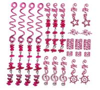 minkissy 39pcs Boho Style Hair Clamp Natural Stone Jewelry for Braids Vintage Dreadlock Beads Festival Jewelry Ladies Hair Accessory