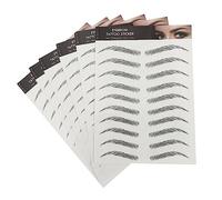 minkissy 3d Waterproof Eyebrow Stickers Temporary Fake Brow Makeup Stickers 6 Sheets 12 Pieces Natural Look Water Transfer for Daily Use