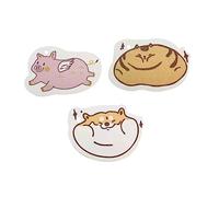 minkissy 3pcs Absorbent Rag Wood Pulp Sponge Compression Sponge for Cleaning Dishes Dishcloth Household Use