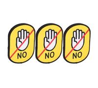 minkissy 3pcs Beware Touch Patch Pet Leash Warning Sleeve Custom Dirt-Resistant Waterproof Fabric Multiple Shapes Social Warning for Pets