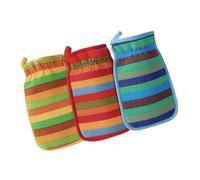 minkissy 3pcs Body Scrub Mitts Dual Sided Shower Gloves for Exfoliating Cleansing Soft and Rough Texture for All Skin Types for Bathing Exfoliation and Massaging Comfortable Sensitive Skin