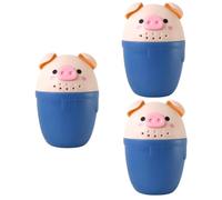 minkissy 3pcs Cartoon Pig Bathing Water Ladle Multi-purpose Water Scoop for Shower and Garden Deep Sea Blue Rinse Cup and Capacity Design for Boys and Girls and Flowers
