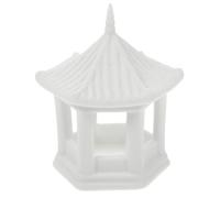 minkissy 3pcs Ceramic Pavilion Figurine Miniature Pavilion Ornament for Fish Tank and Garden Decor for Zen Garden Layouts Detailed Design Smooth Finish Porcelain