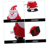 minkissy 3pcs Christmas Wind Up Walking Funny Clockwork Santa Claus Xmas Tree Portable Party Favors Stocking Stuffers for Xmas Decorations and