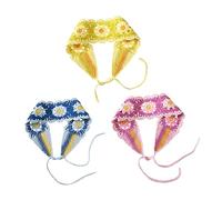 minkissy 3pcs Crochet Headband Knitted Hair Scarf for Women Girls Vintage Modern Style
