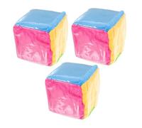 minkissy 3pcs Dice with Clear Card Slots for Educational Learning Cubes for Classroom Games Safe Fabric Material for Small Hands and Interactive Math Teaching Tools