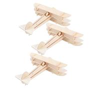 minkissy 3pcs DIY Wooden Airplane Model Kit for Ages Paintable and Assemble Craft to Boost Creativity Hand Eye Coordination and Imagination Development