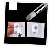 minkissy 3pcs Double End Nail Pen Silicone Brush Dual Head Nail Decor Tool Oblique Tip Manicure Tool Dotting and Sculpting Diy