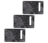 minkissy 3pcs Electric Guitar Backplate Guitar Guard Plate Black Plastic Metal with Rounded Edge Elegant Design Universal Compatibility Shields Internal Components for Musical Instrument