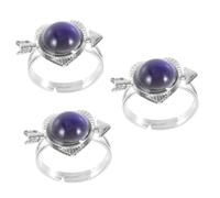 minkissy 3pcs Emotion Ring Mood Jewelry Color Changing Gemstone for Women Unique Temperament Ring that Reflects Mood and Temperature for Valentine Day and Special Occasions