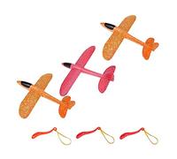 minkissy 3PCS Foam Hand Toss Catapult Airplane for Lightweight Aerobatic Gliders with Cartoon Design Eco Friendly Flexible Material Easy Assembly Outdoor Flying Fun Random Color