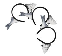 minkissy 3pcs Funny Fish Headband for Women Soft Velvet Salted Fish Hair Hoop for Cosplay, Live Streaming Costume, Party Dress-up Accessories