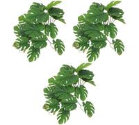 minkissy 3pcs Hanging Reptile Habitat Lifelike Plant Pendants Artificial Leaves for Terrarium Flexible Design for Natural Hiding Spots Reptile Tanks