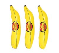 minkissy 3pcs Inflatable Banana Pool Floats PVC Floating Fruit for Adults Outdoor Beach Party Decorations and Stage Atmosphere