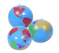 minkissy 3pcs Inflatable Globe Pool Beach Balls Small Globe Artificial Blow Ball Inflatable Geography Globe Globe Air Filled Globe Beach Supplies Globe Decor Blow up
