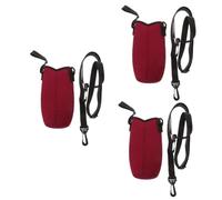 minkissy 3pcs Insulated Water Bottle Carrier Bag with Strap for Hiking Walking Travel Portable Water Bottle Holder Cover for Various Lightweight Multi Purpose Design