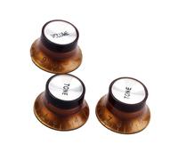 minkissy 3pcs Light Brown Guitar Volume Tone Control Knobs Durable Replacement Parts for Electric Guitar Bass Circuit Boards Easy to Install