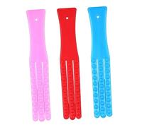 minkissy 3pcs Meridian Beat Back Massage Hammer Massager Stick Body Tapping Tool Pain Relief Massage Roller Reflexology Tools Colors Blue Red Pink Random Color