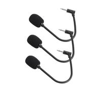minkissy 3pcs Microphone Set for Computer and Phones, Straight Plug Small Portable Microphones 2 Mono Channels, 3-pole Stereo, and 4-pole Pin, Compatible for Home Office Use