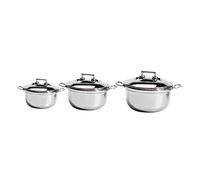 minkissy 3pcs Mini Soup Pot Small Alloy Pretend Play Kitchen Simulation Soup Pot Model for Role Play and Home Decoration