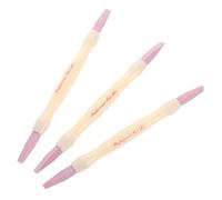 minkissy 3pcs One Nail Care Exfoliating Pen Cuticle Pusher Nail Buffer for Home Salon
